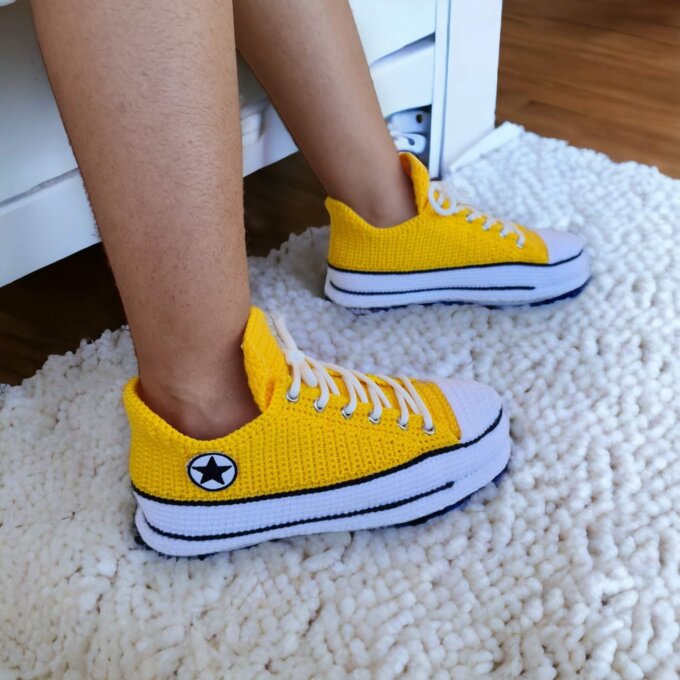 Customizable Crochet Sneaker Slippers