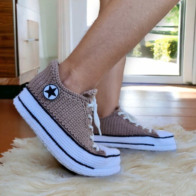 Custom Crochet Slippers Sneakers