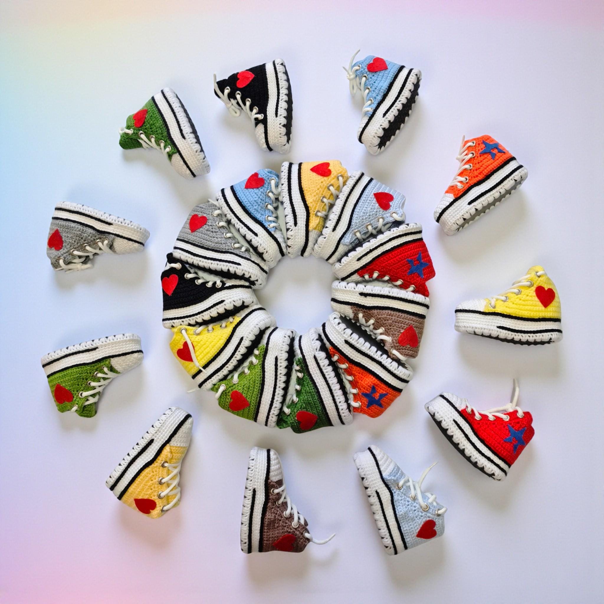 Baby Crochet Converse-style Sneakers Booties