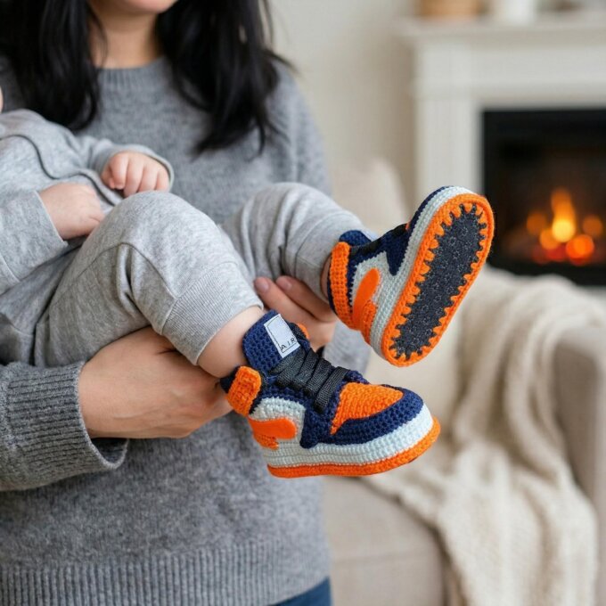 Crochet Baby Jordan Sneakers Crochet Baby Jordan Sneakers