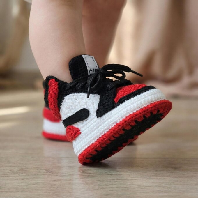 Crochet Baby Jordan Sneakers Crochet Baby Jordan Sneakers