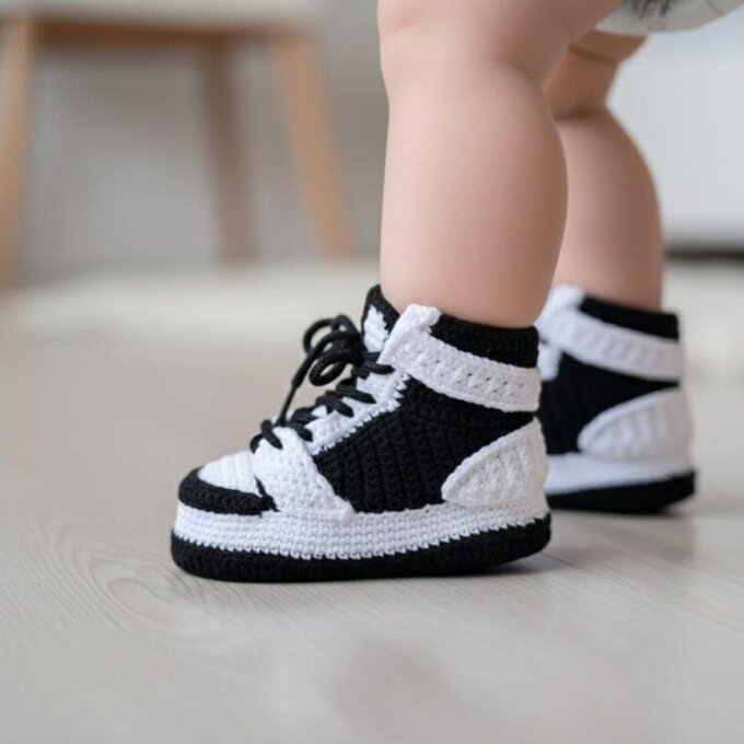Crochet Baby Jordans Sneakers Crochet Baby Jordans Sneakers