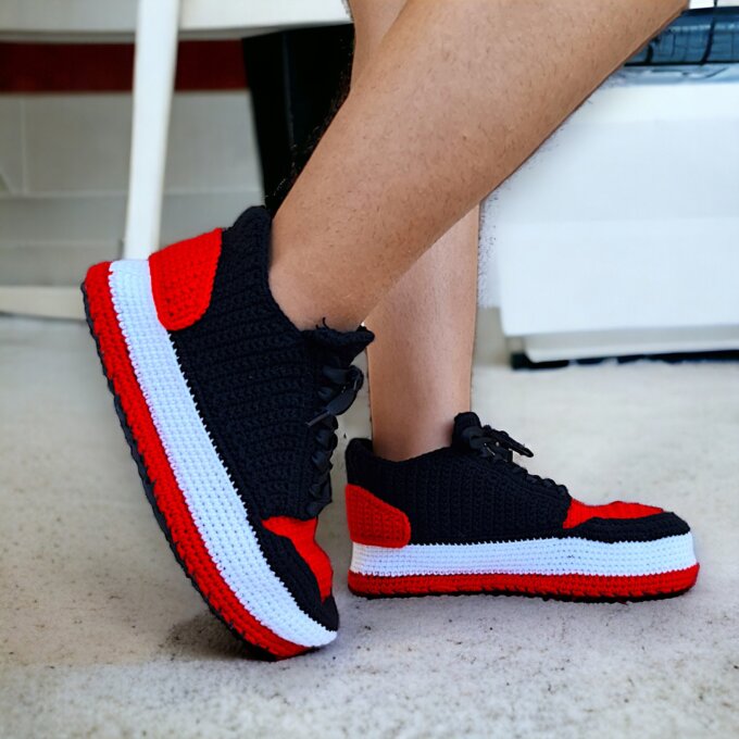 Crochet Jordan Style Slippers