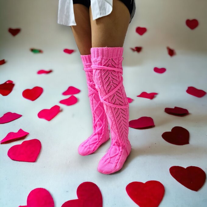 Crochet Pink Leg Warmer