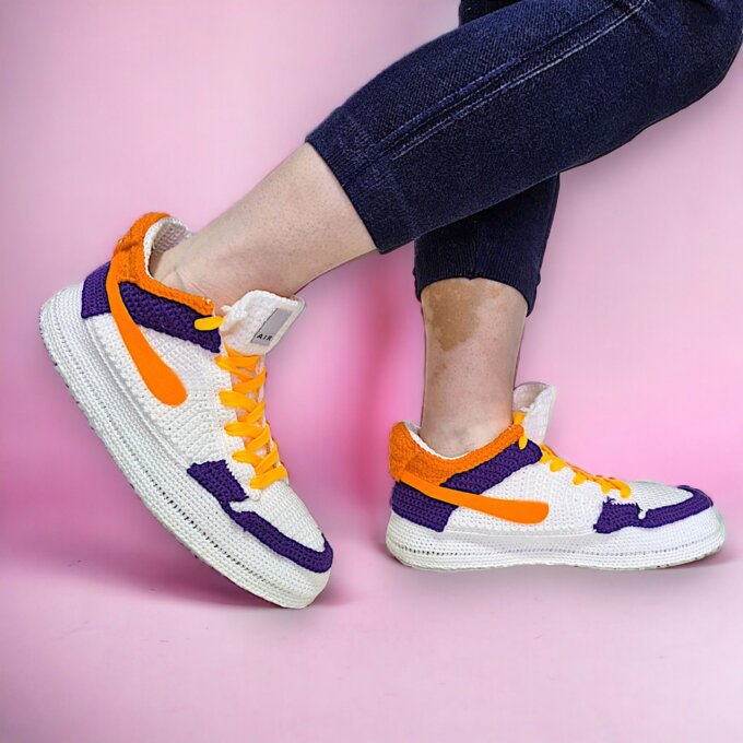 Crochet Sneaker Slippers
