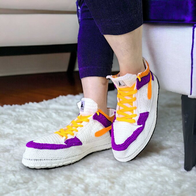 Crochet Sneaker Slippers