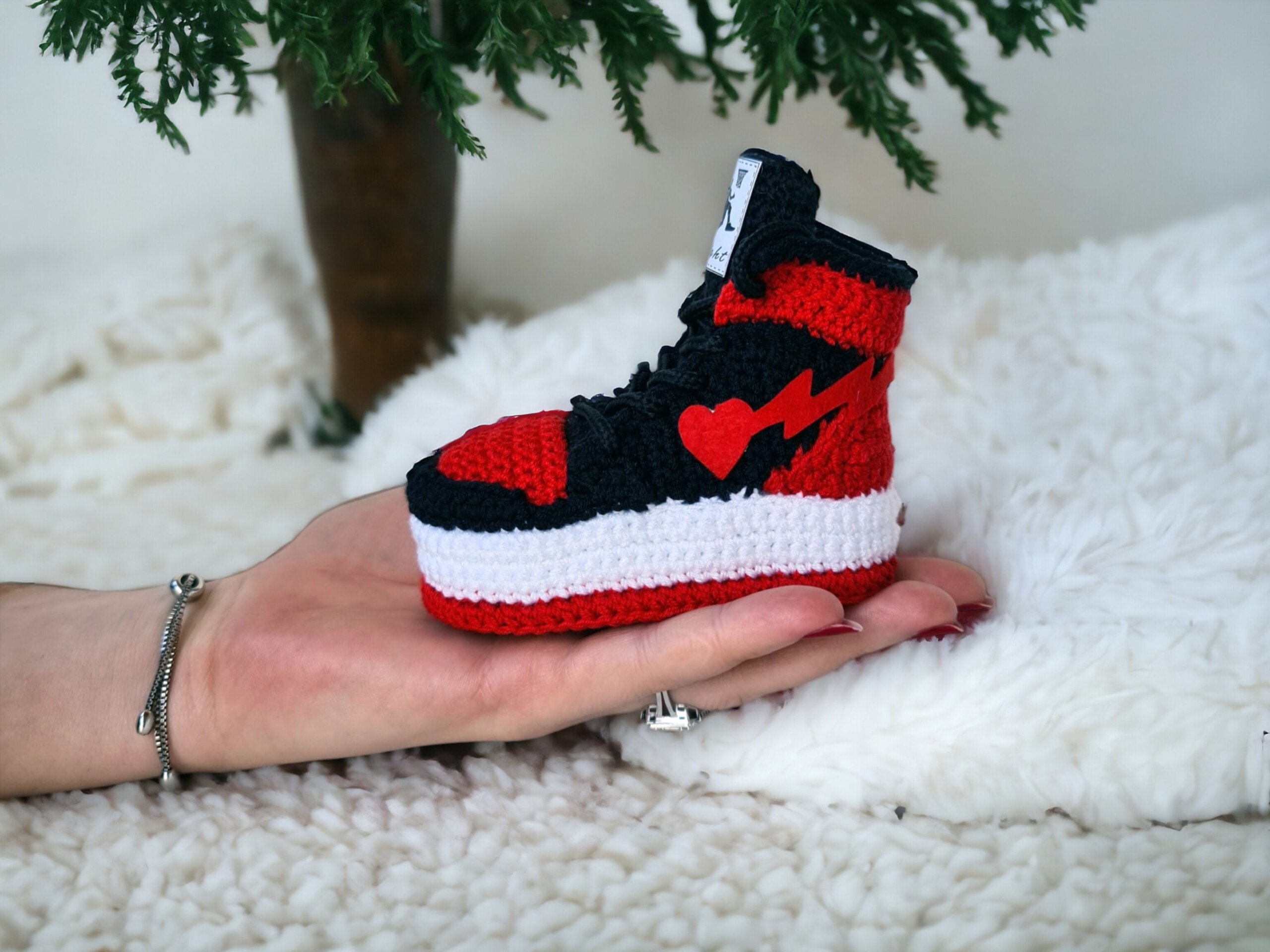 Custom Crochet Baby Basketball MVP Booties Sneakers