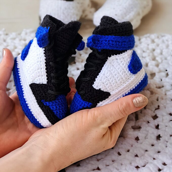 Custom Crochet Baby Jordans Style Booties