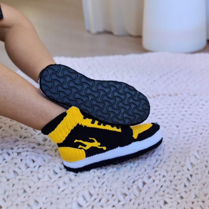 Custom Crochet Sneaker Slippers Custom Crochet Sneaker Slippers