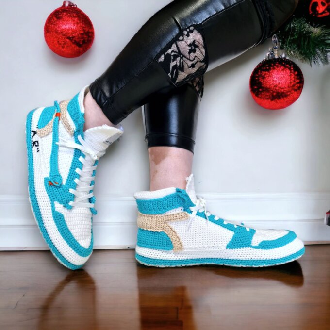 Custom Crochet Sneakerhead Slippers Custom Crochet Sneakerhead Slippers