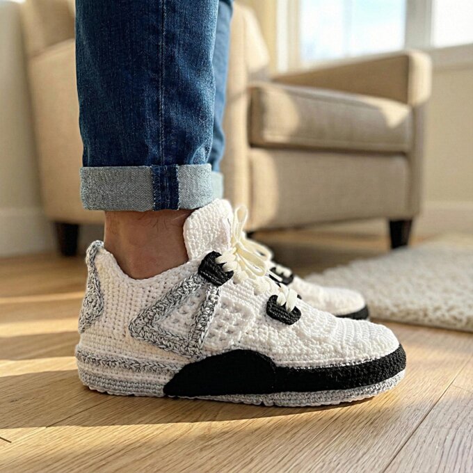 Custom Jordan Crochet Sneakers