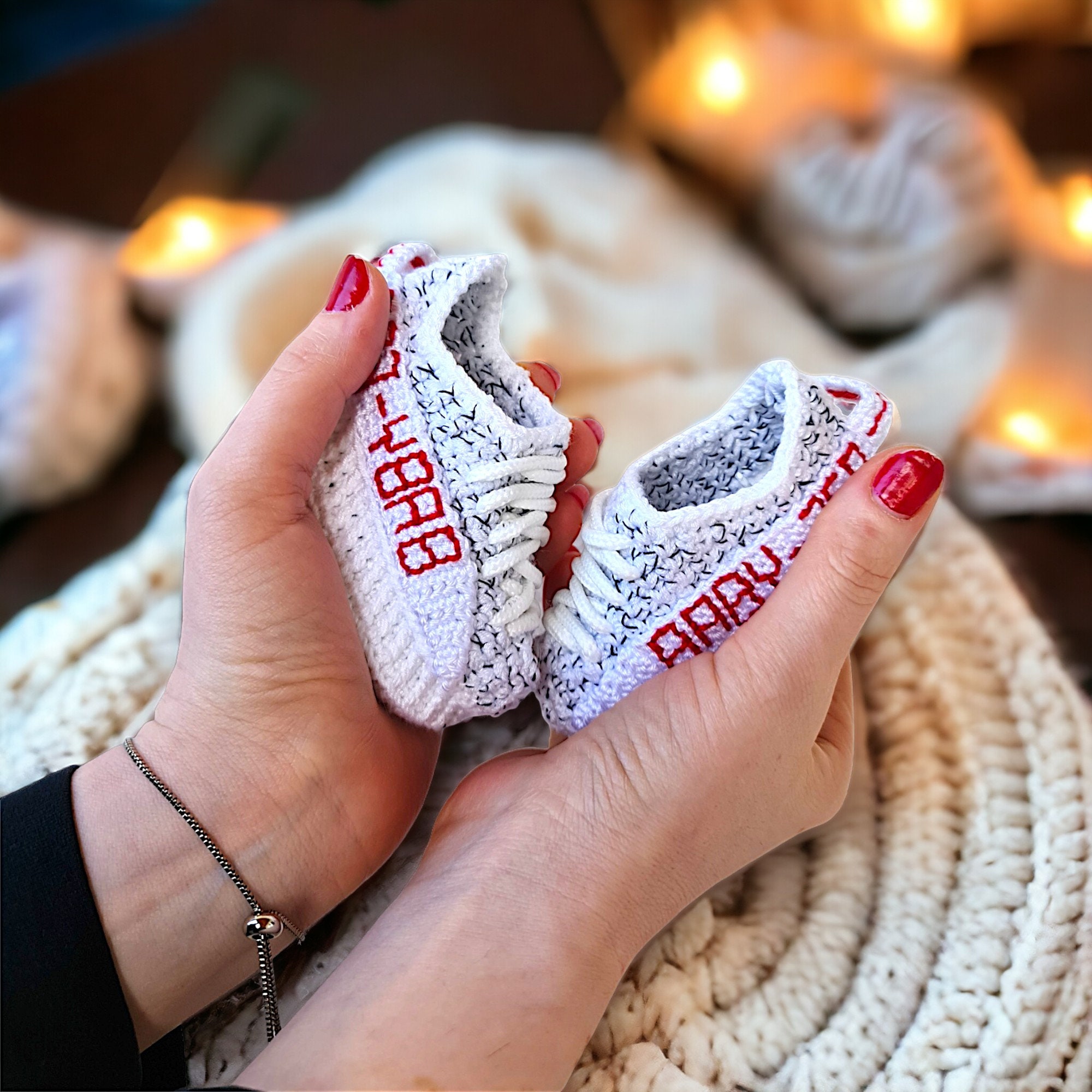 Custom Knit Baby Crochet Sneakers Booties Custom Knit Baby Crochet Sneakers Booties