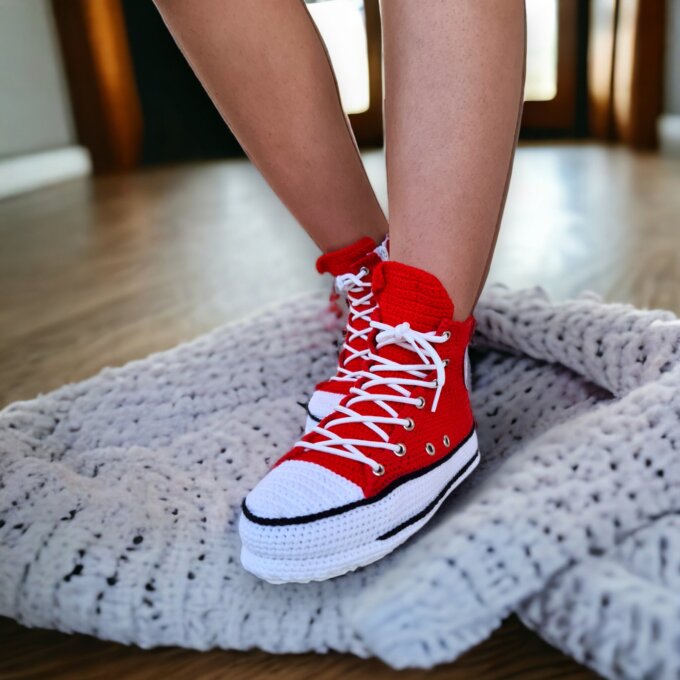 Custom Knitted Sneakers Slippers Custom Knitted Sneakers Slippers