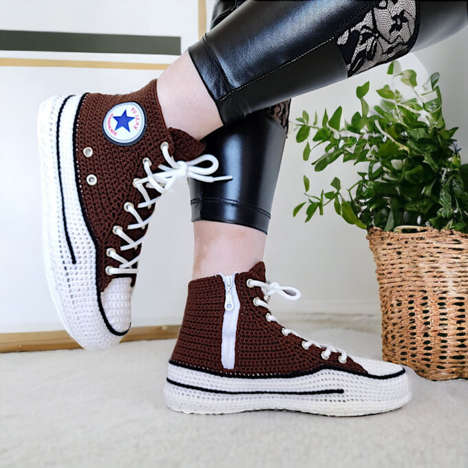 High Top Converse-Style Sneaker Slippers
