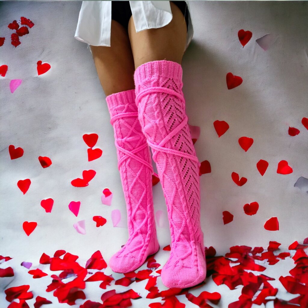 Crochet Pink Leg Warmer - view 4