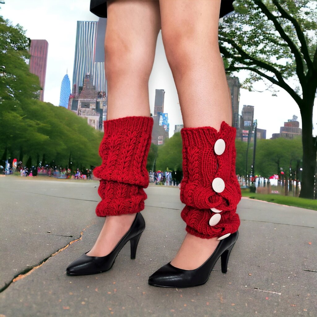 Handmade Crochet Leg Warmers - view 3 Handmade Crochet Leg Warmers - view 3