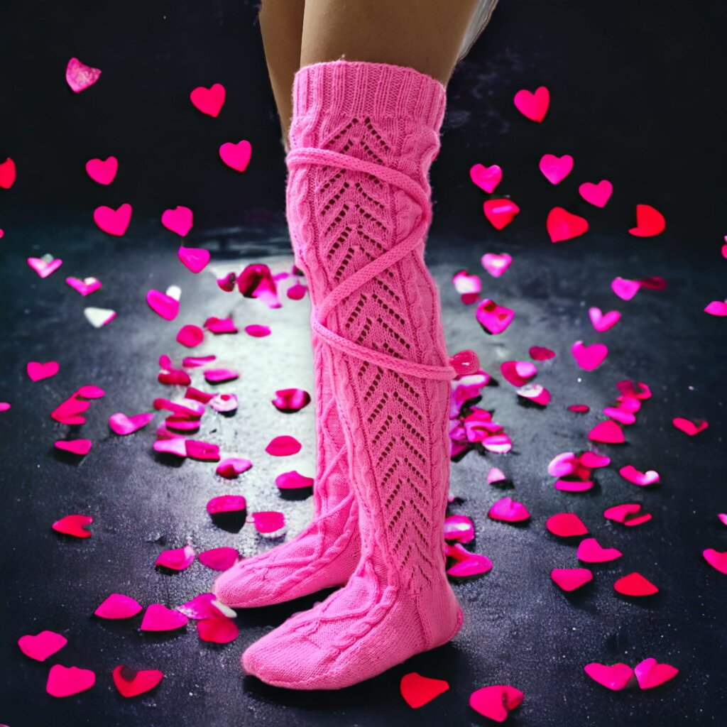 Crochet Pink Leg Warmer - view 3