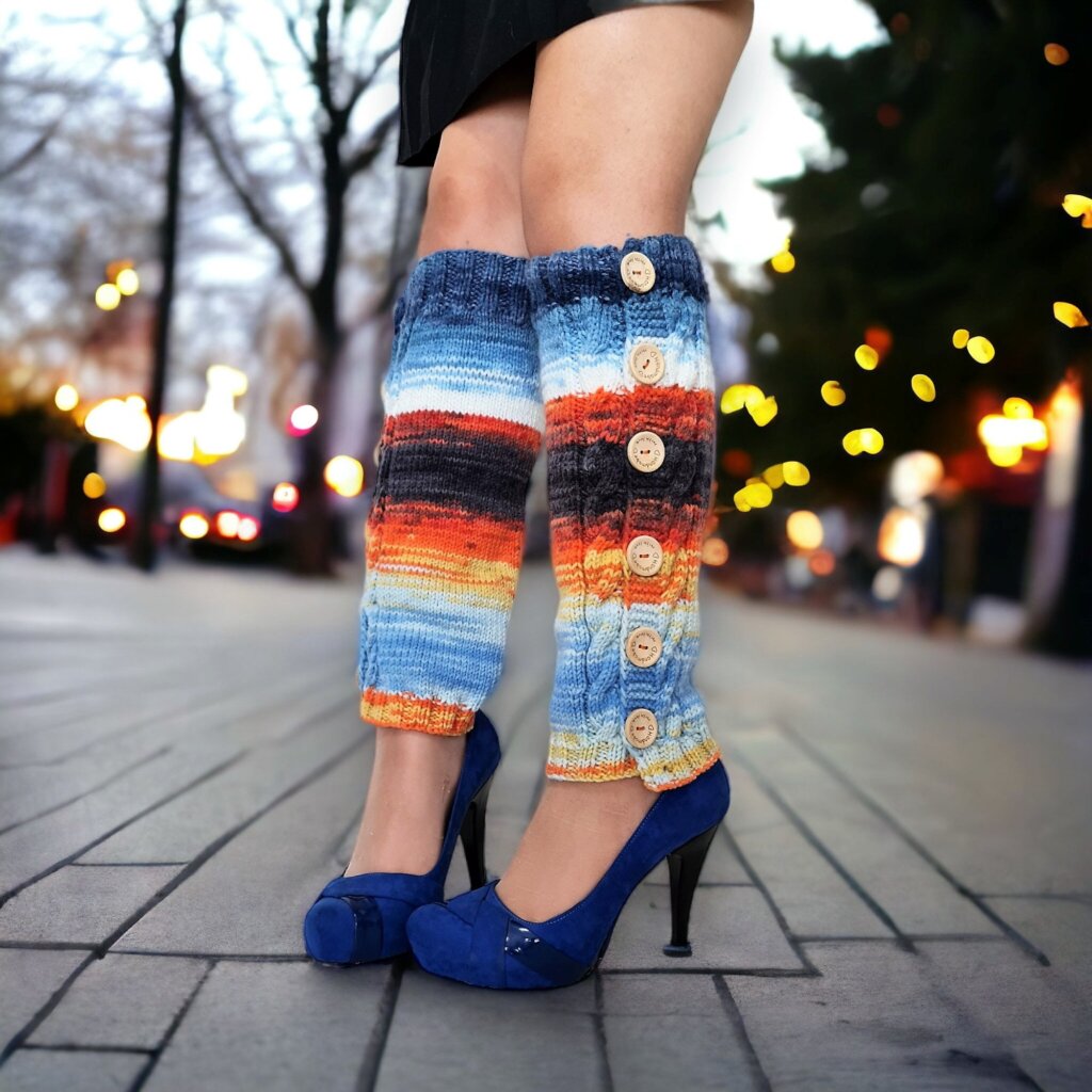 Multicolored Custom Leg Warmer - view 5
