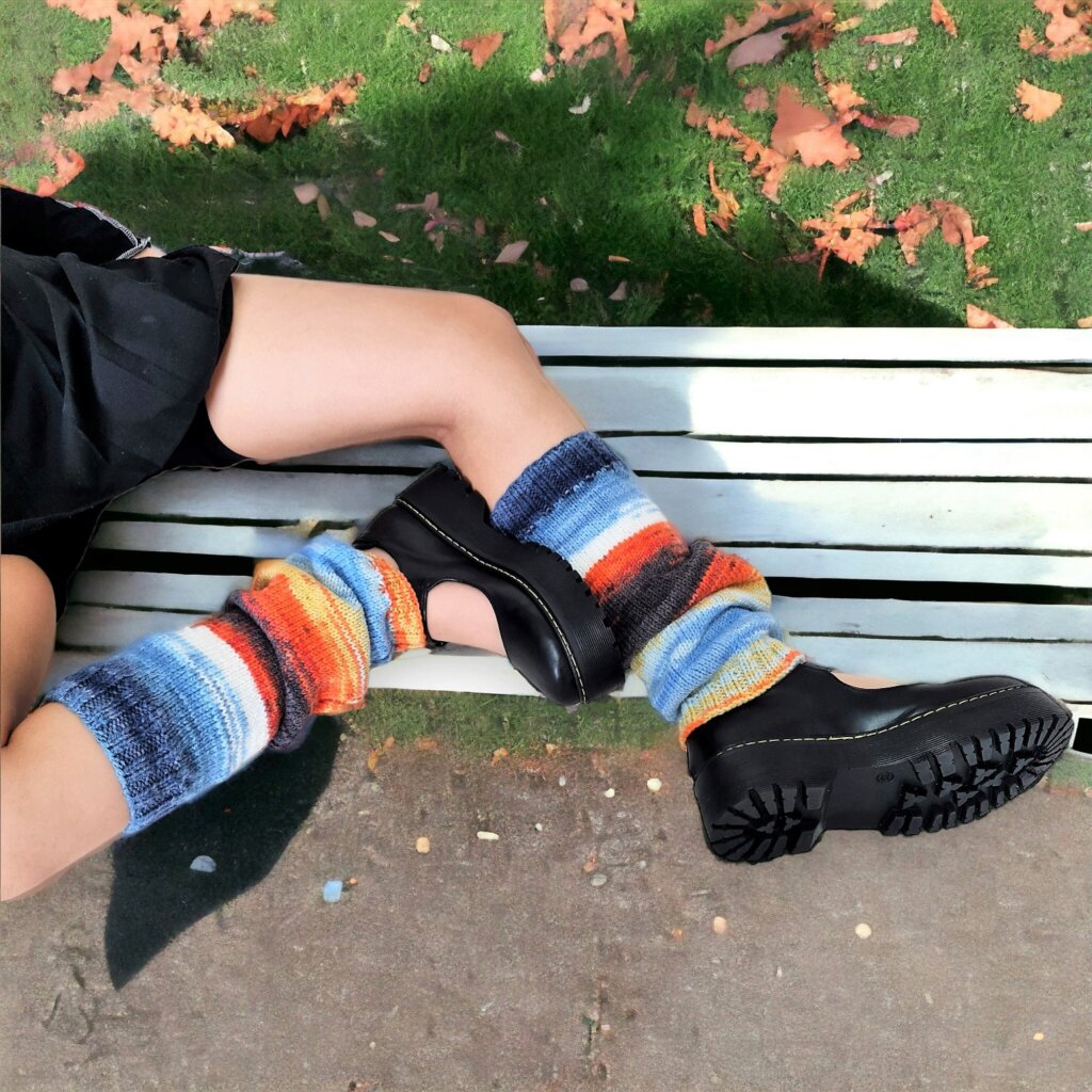 Multicolored Custom Leg Warmer - view 4