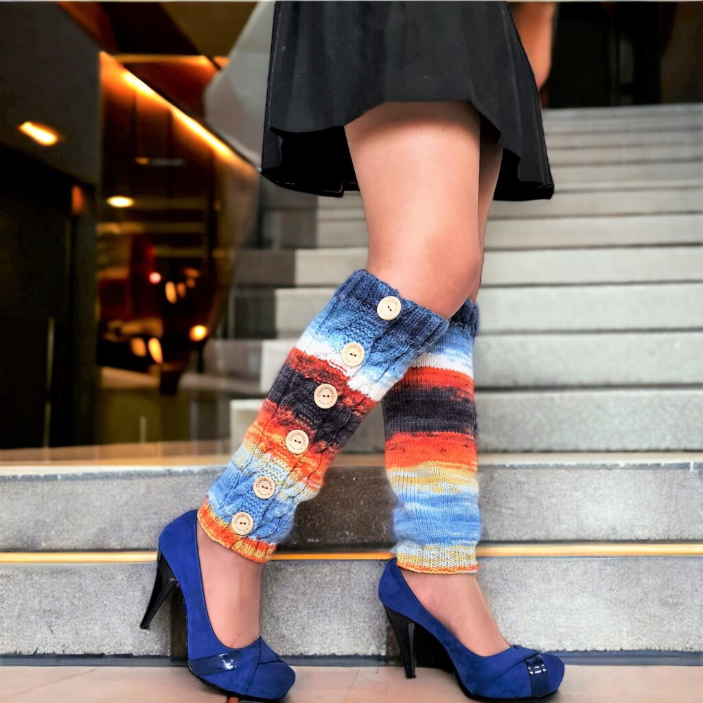 Multicolored Custom Leg Warmer - view 3