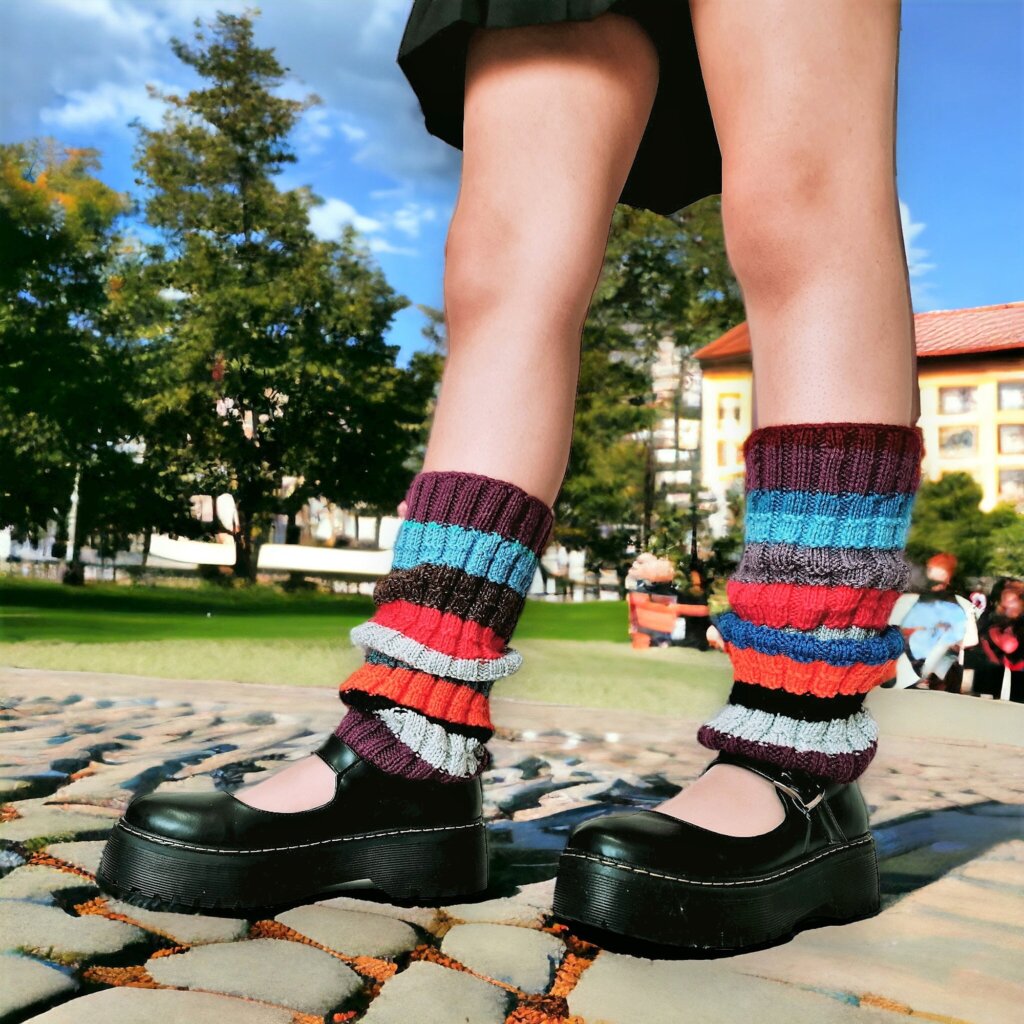 Colorful Leg Warmer Long Tights Leggings Socks - view 4