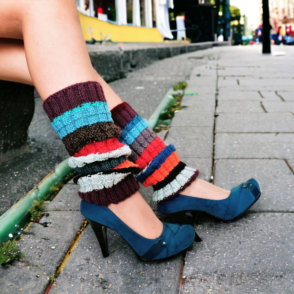 Colorful Leg Warmer Long Tights Leggings Socks - view 3