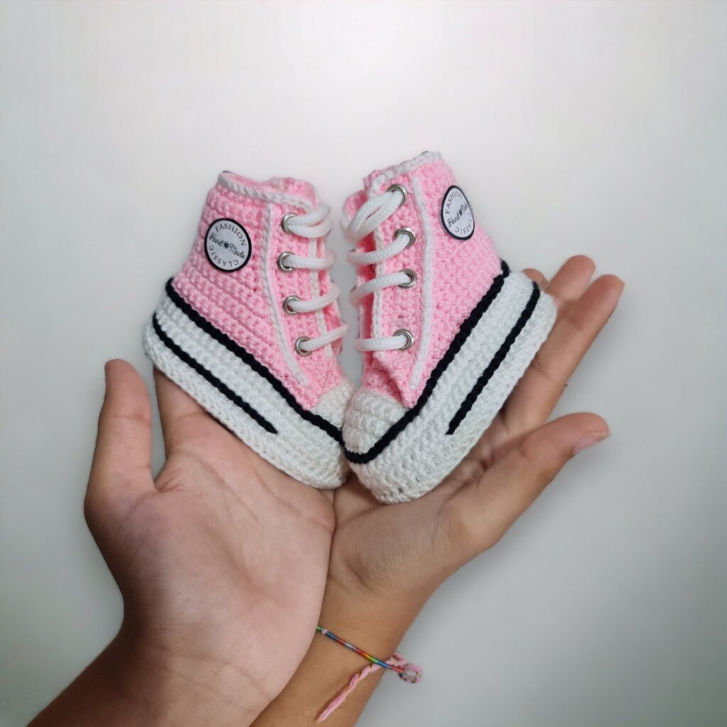 Personalized Pink Baby Sneakers - view 3 Personalized Pink Baby Sneakers - view 3