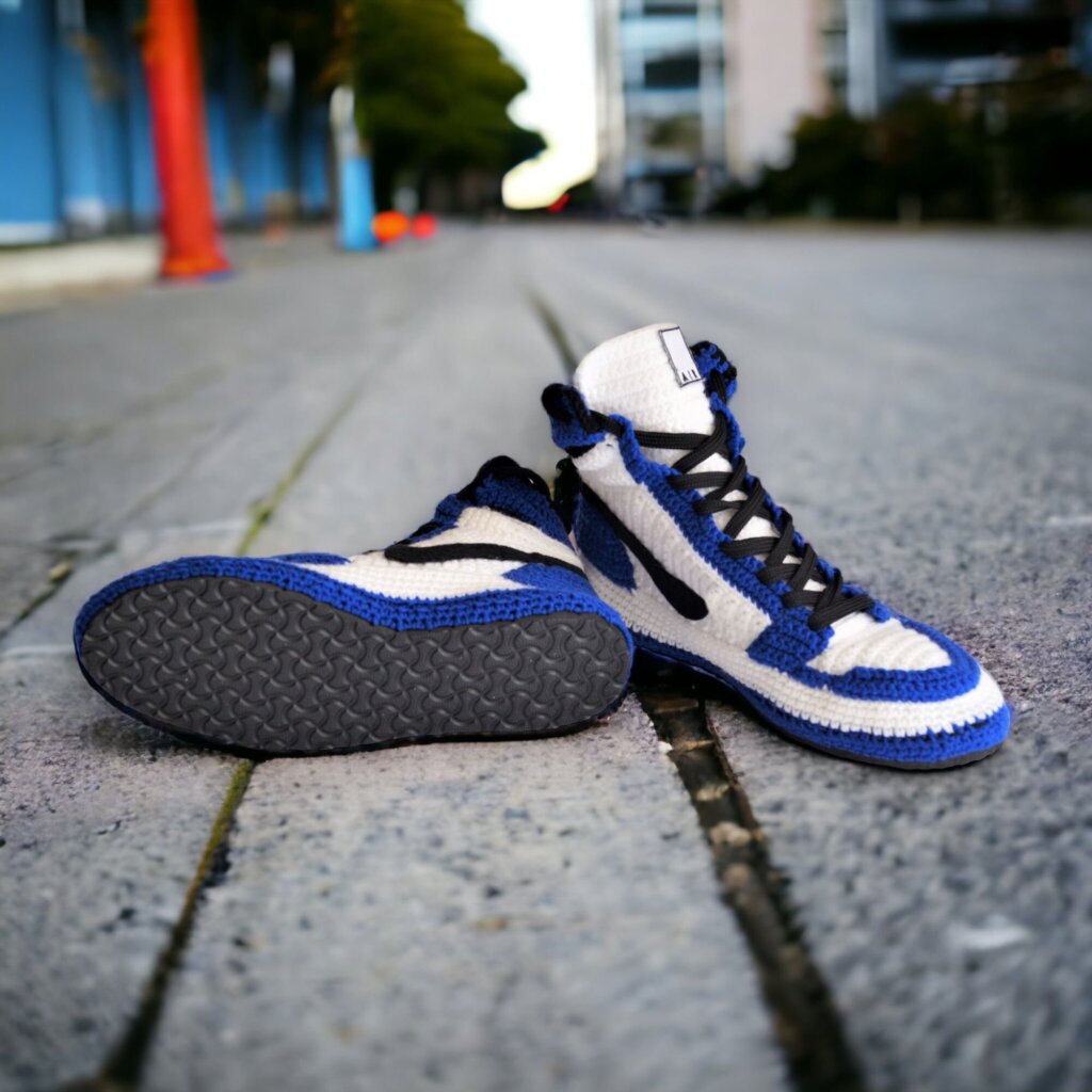 Jordan-style Blue Retro Sneakers Custom Slippers - view 3