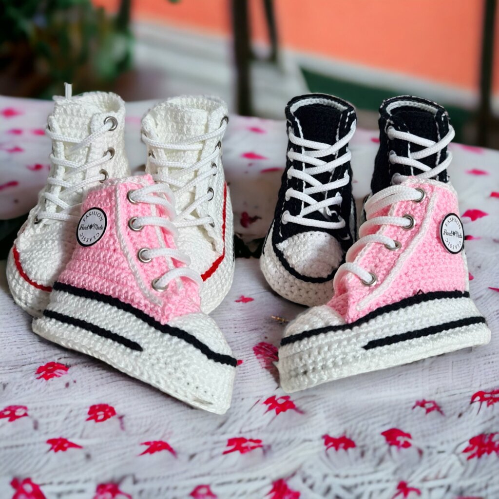 Personalized Pink Baby Sneakers - view 2 Personalized Pink Baby Sneakers - view 2