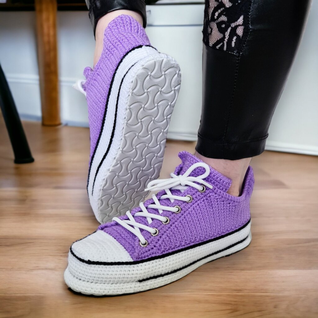 Lilac Low Top Sneakers Slippers - view 5