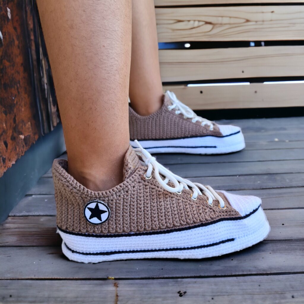 Custom Crochet Slippers Sneakers - view 3