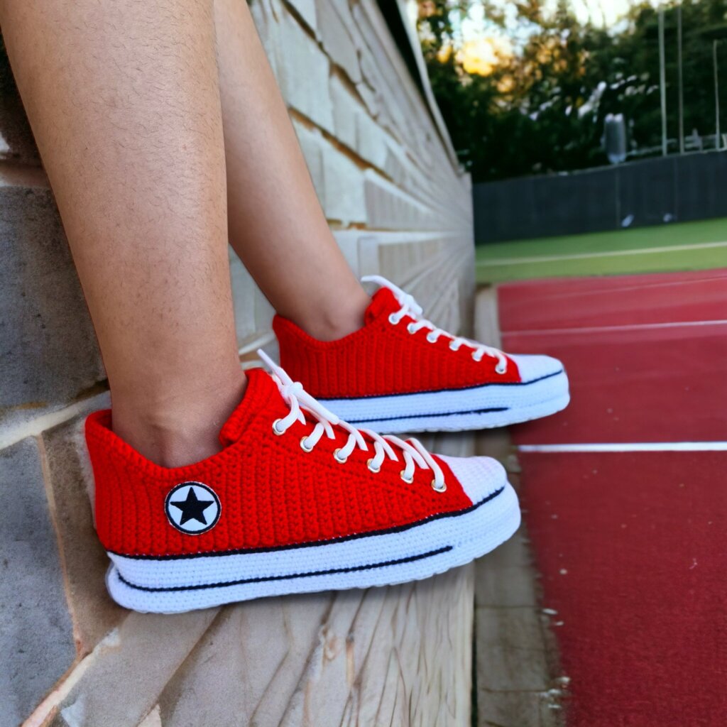 Red Sneakers Slippers - view 2