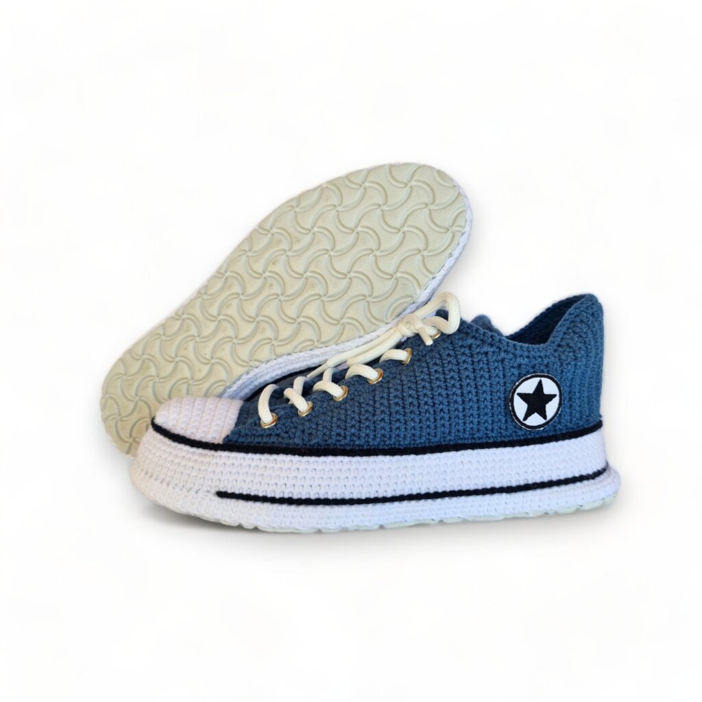 Navy Blue Crochet Sneakers - view 4