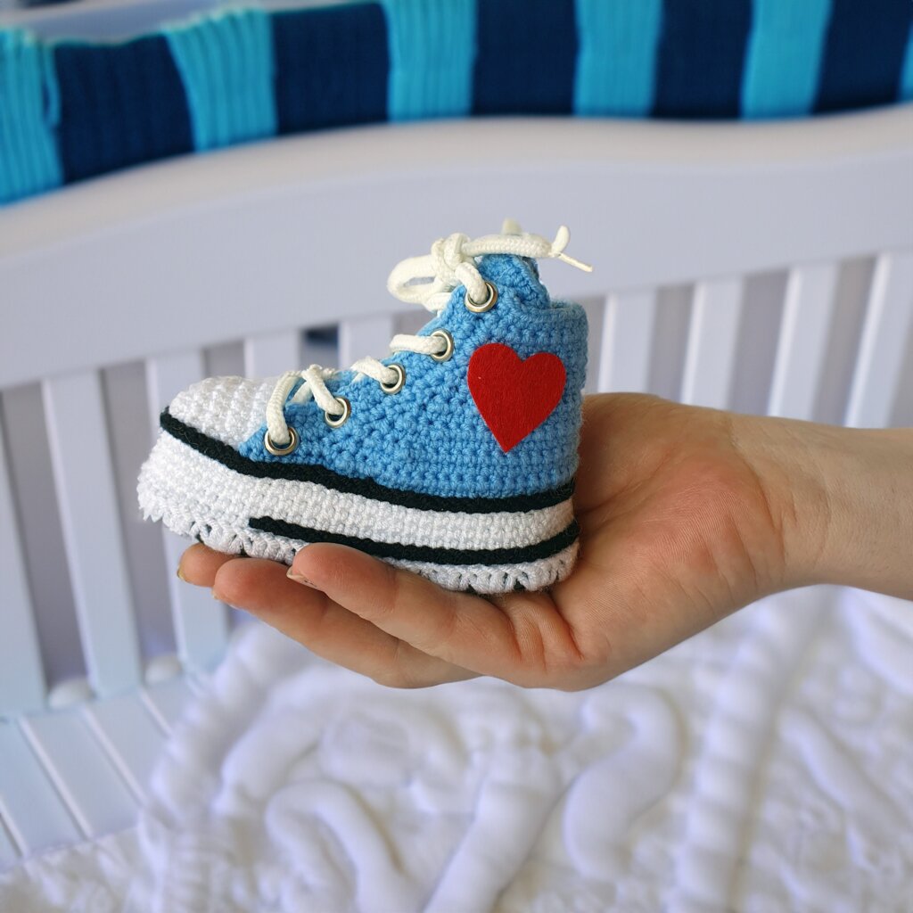 Custom Organic Crochet Newborn Booties - view 2
