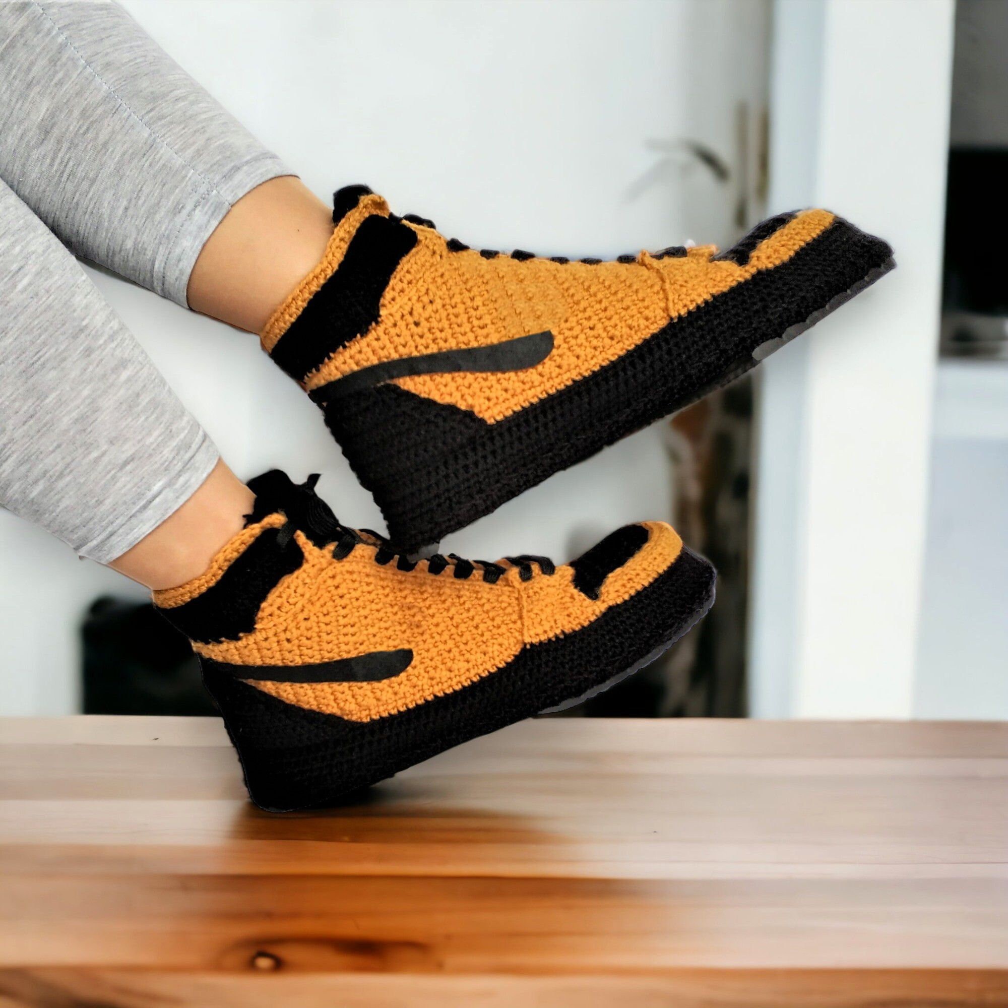 Metallic Gold Sneaker Slippers Custom High Top Knitted Shoes Booties Socks for Sneakerheads Basketball Shoes Charm Sneakers Ball Party