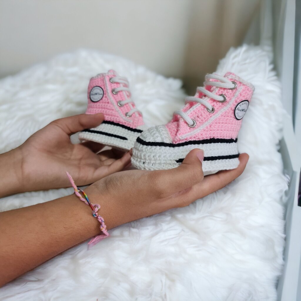 Personalized Pink Baby Sneakers - view 4 Personalized Pink Baby Sneakers - view 4