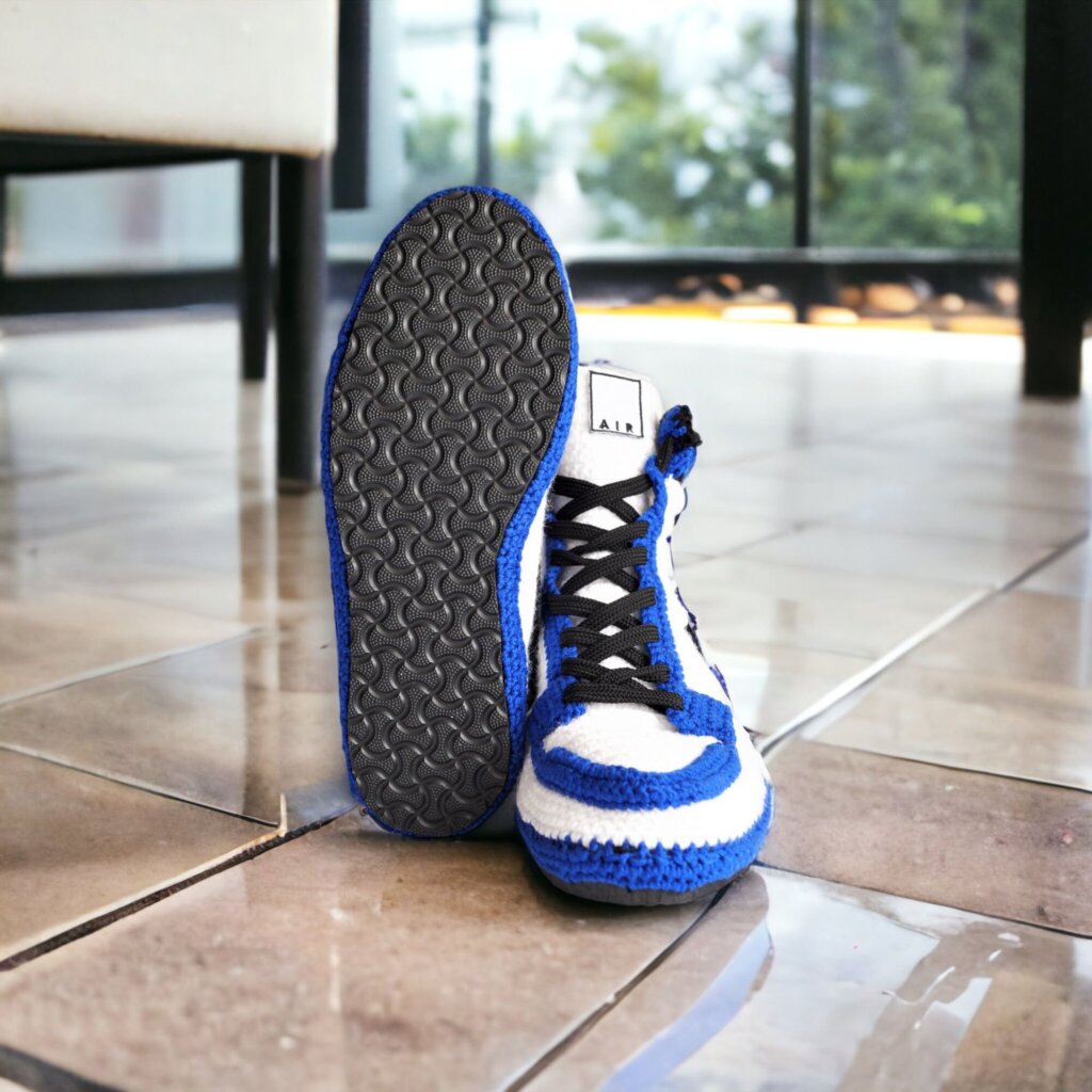 Jordan-style Blue Retro Sneakers Custom Slippers - view 5