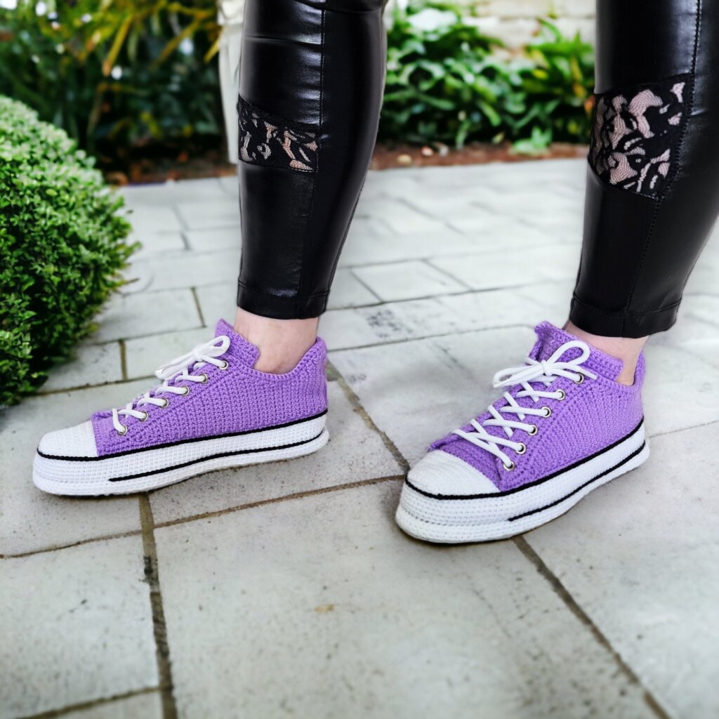 Lilac Low Top Sneakers Slippers - view 3