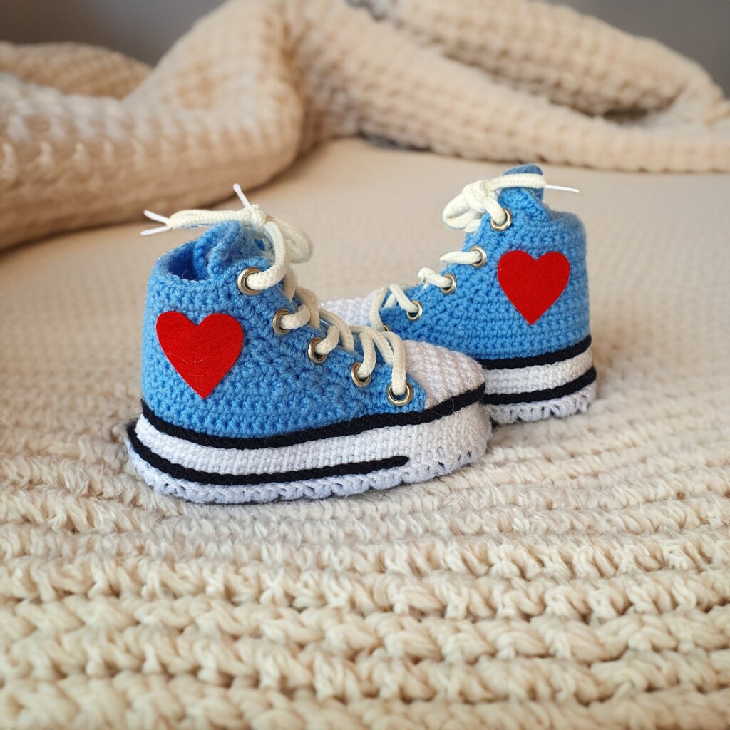 Custom Organic Crochet Newborn Booties - view 5