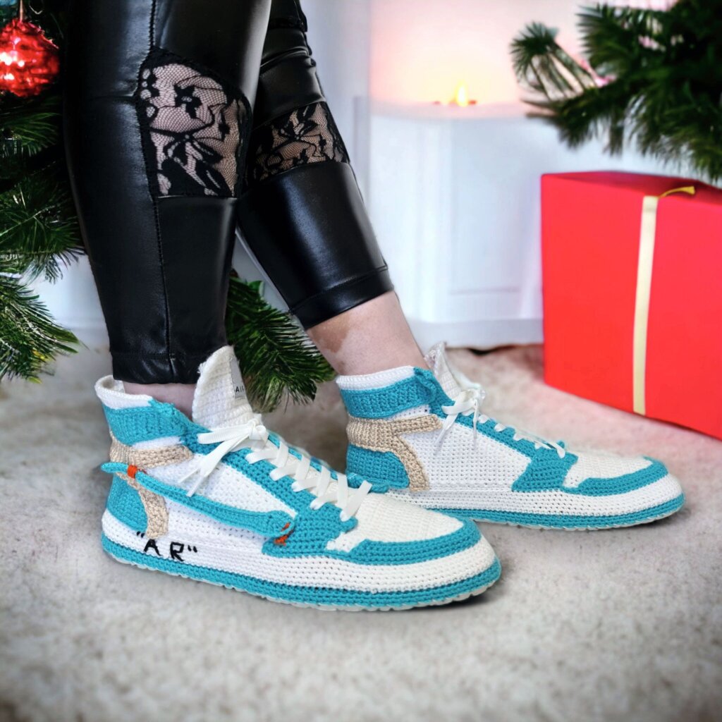 Custom Crochet Sneakerhead Slippers - view 3