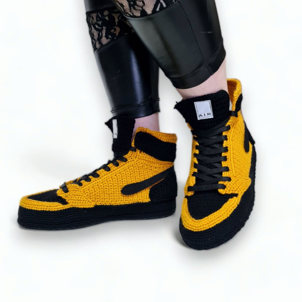 Cozy Crochet Basketball Sneakers Slippers - view 2