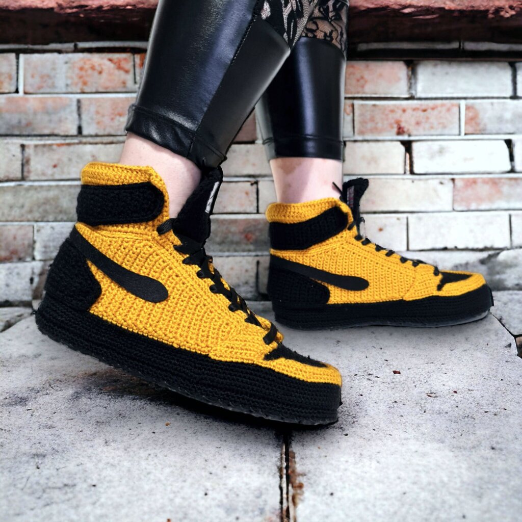 Cozy Crochet Basketball Sneakers Slippers - view 5
