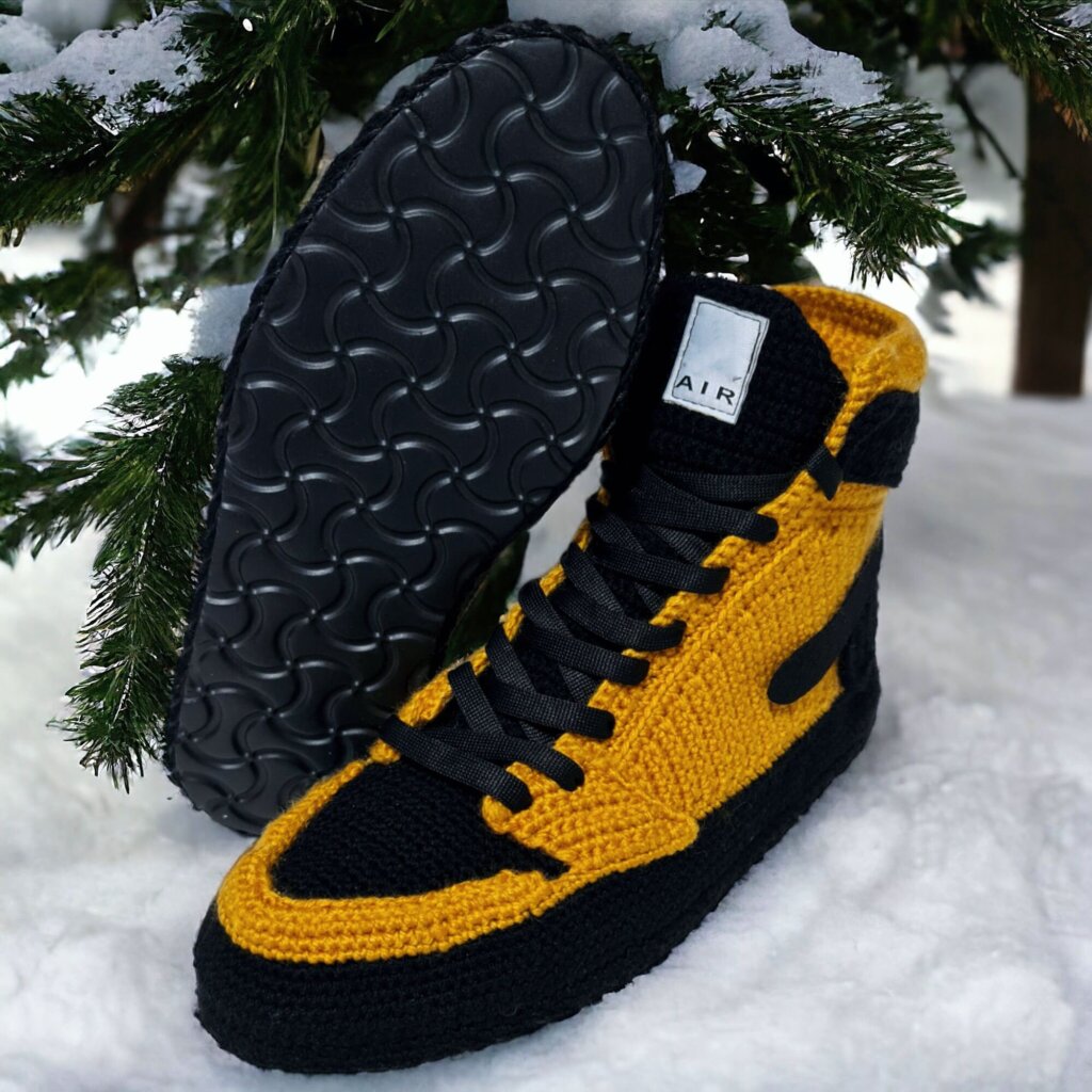 Cozy Crochet Basketball Sneakers Slippers - view 4