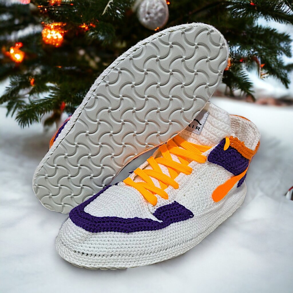 Crochet Sneaker Slippers - view 3