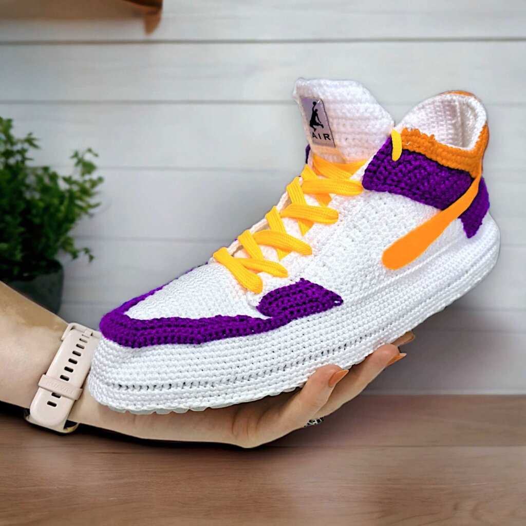Crochet Sneaker Slippers - view 3