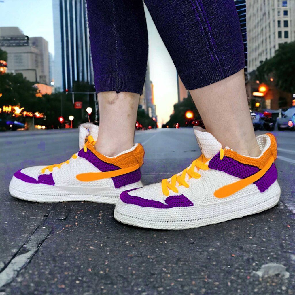 Crochet Sneaker Slippers - view 5