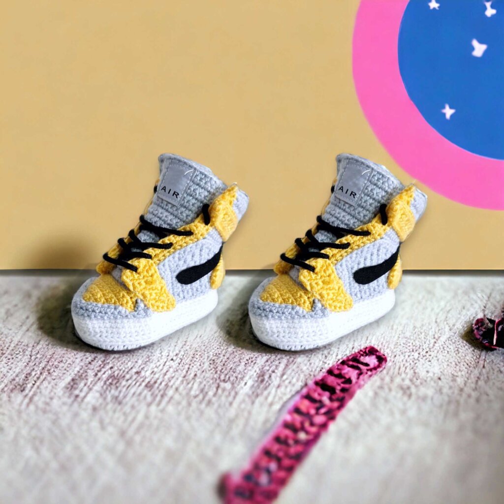Crochet Sports Baby Shoes - view 3
