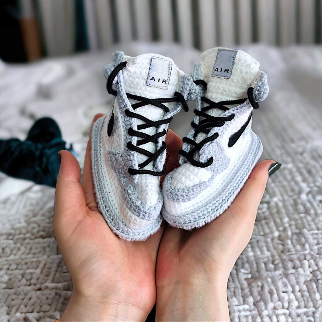 Personalized Crochet Baby Sneakers - view 2