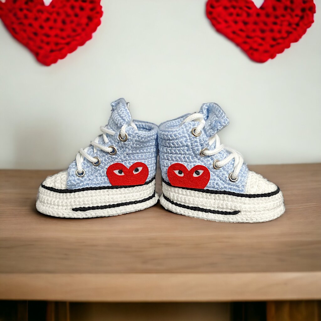 Personalized Baby Crochet Sneakers - view 3