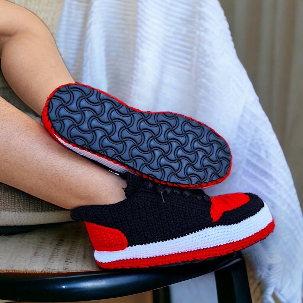 Crochet Jordan Style Slippers - view 3